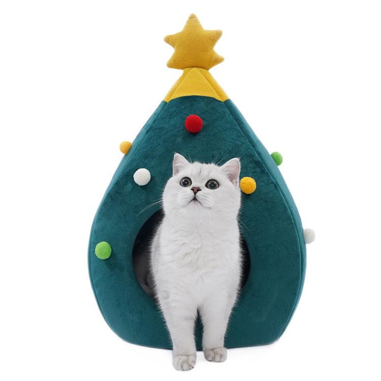 Christmas Tree Pet Bed - Cozy Nest For Cats And Dogs